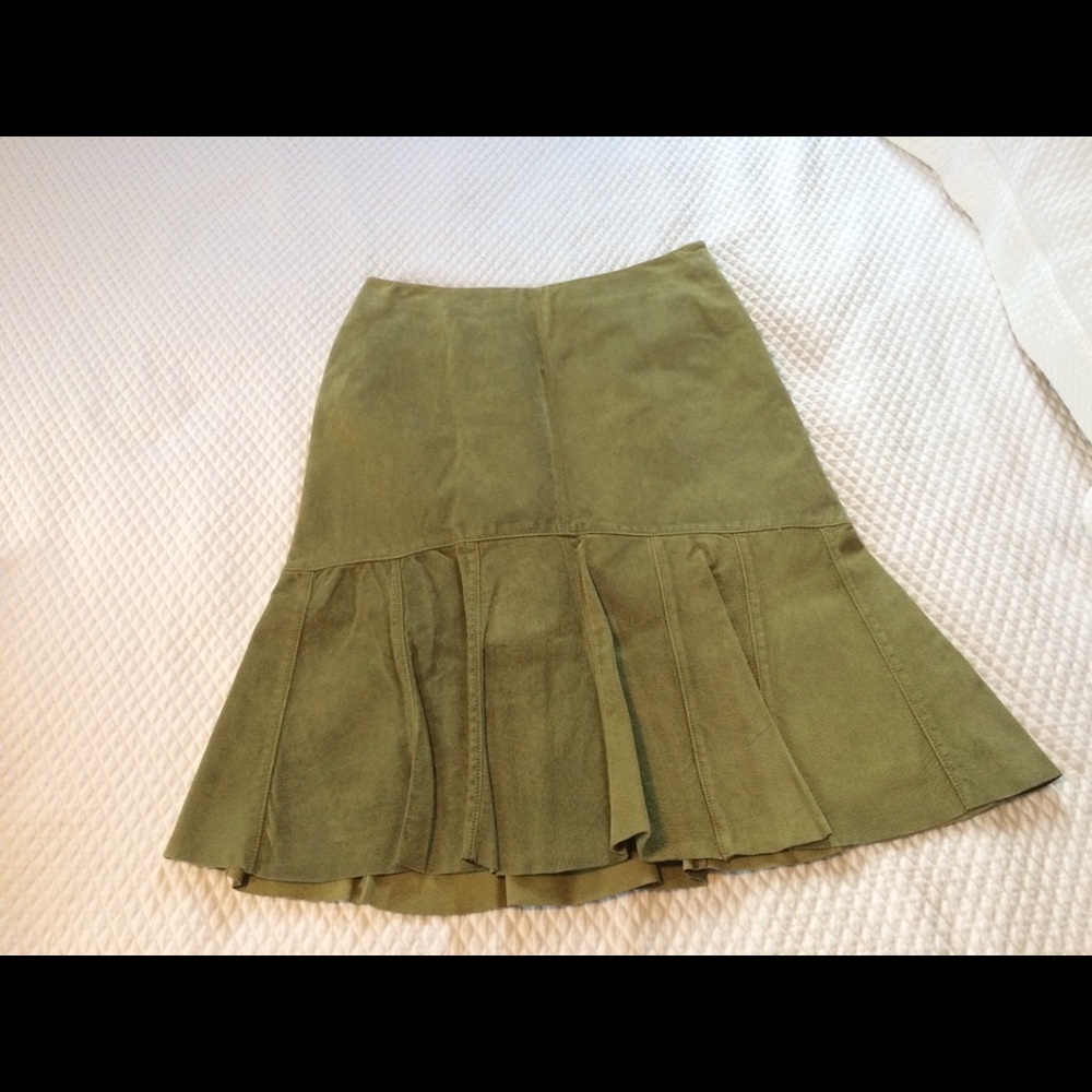 Green Suede Skirt by Alfani